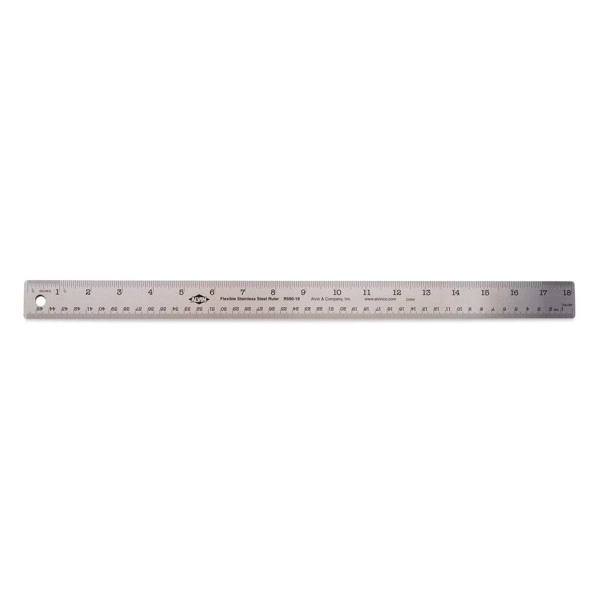 ALVIN Stainless Steel Ruler 24 Inches Model R590-24 Drawing and Design Tool for Students and Professionals, Great for Drafting, Architecture, Engineering, and Art - Stainless Steel Ruler -24 Inches