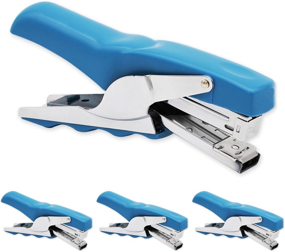 Stapler with 1000 Staples-Plier Stapler Save 60% Power(White)