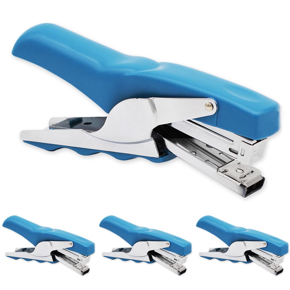 Stapler with 1000 Staples-Plier Stapler Save 60% Power(White)