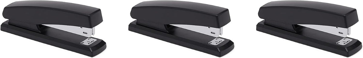 Amazon Basics Stapler Value Pack, 25 Sheet Capacity, Standard, with 3000 Staples and 3 Staple Removers, Black, 3-Pack