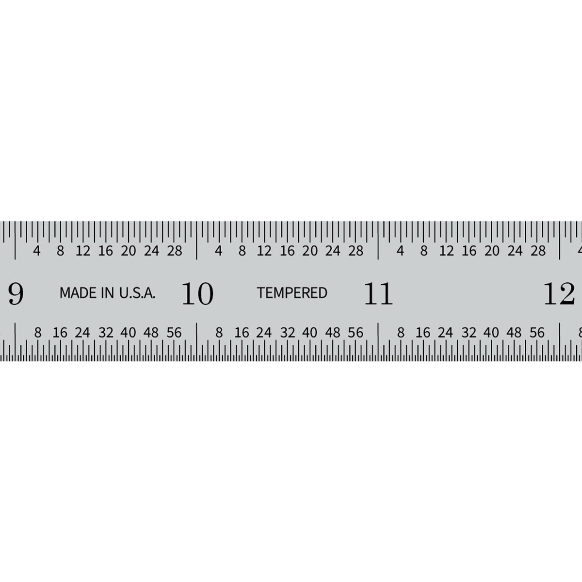 PEC Tools Made in USA 6 Inch Metal Ruler, Scale (1/32",1/64",1/50",1/100")