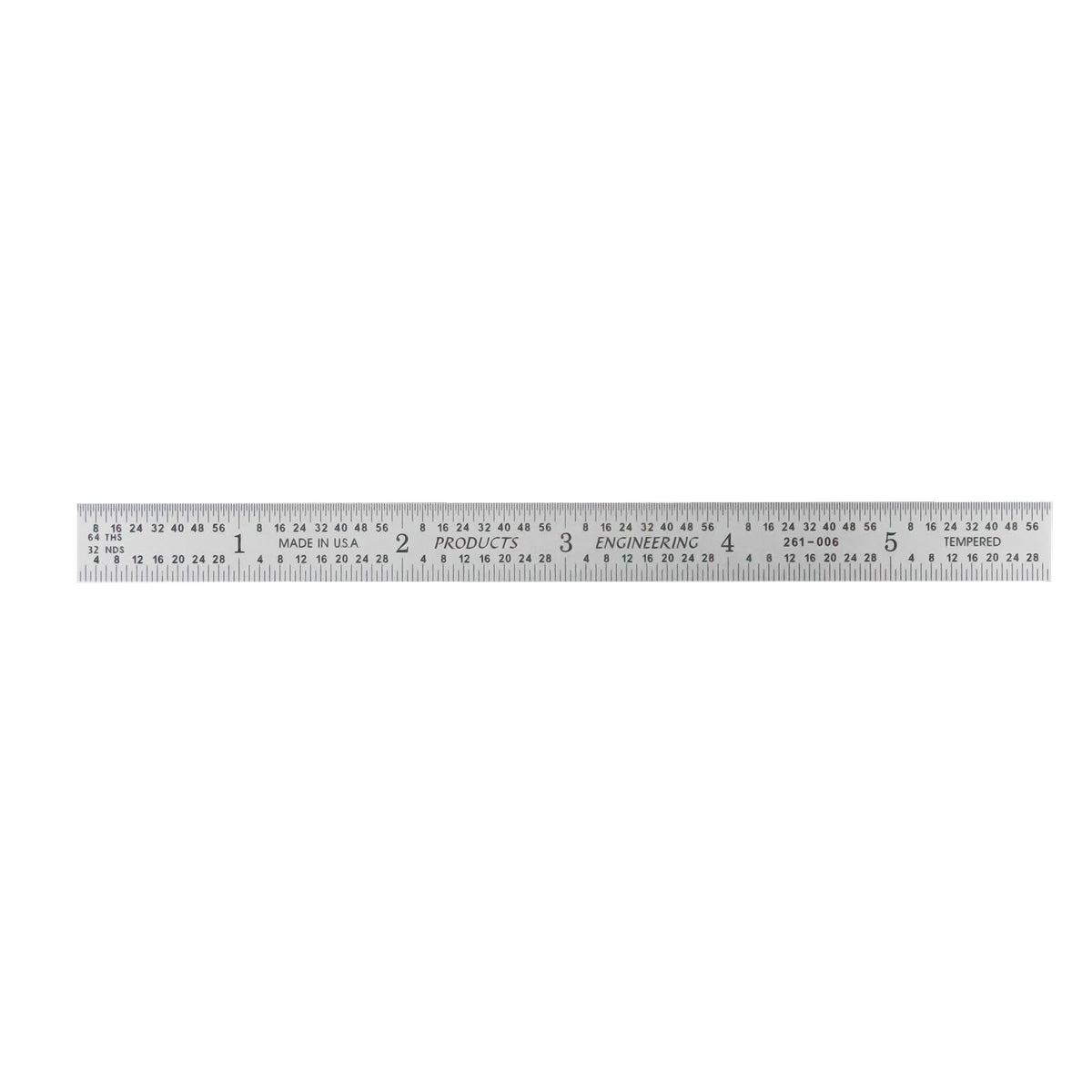 PEC Tools Metal Ruler, 12"/300mm, Made in USA