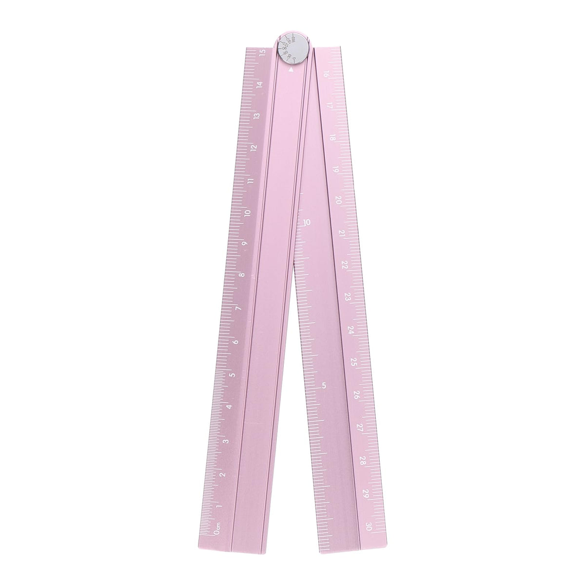HARFINGTON Folding Straight Ruler 30cm Aluminum Alloy Protractor Khaki