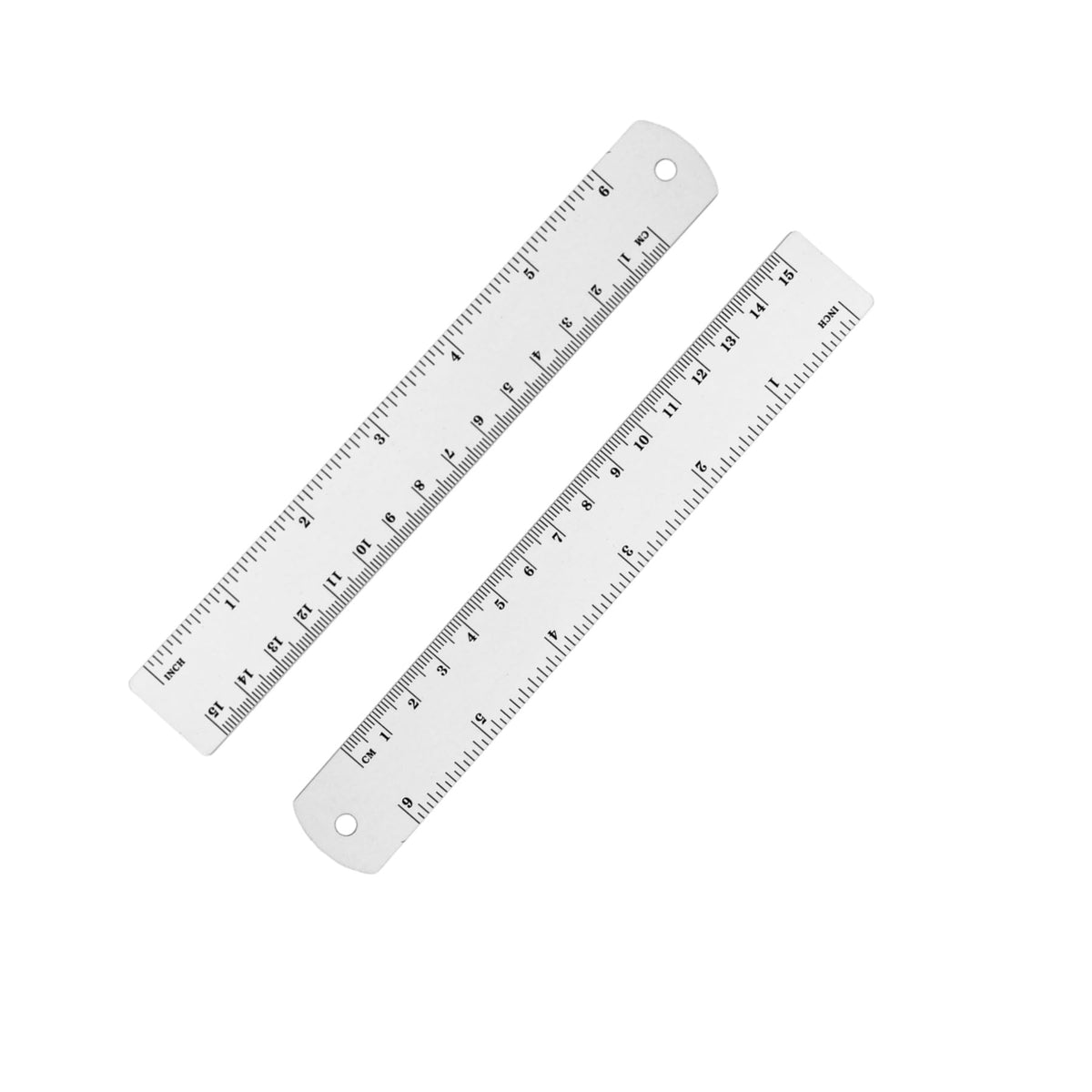 Unjoo Stainless Steel Ruler 4-Pack, 6", 8", 12",16" (15cm,20cm,30cm,40cm)