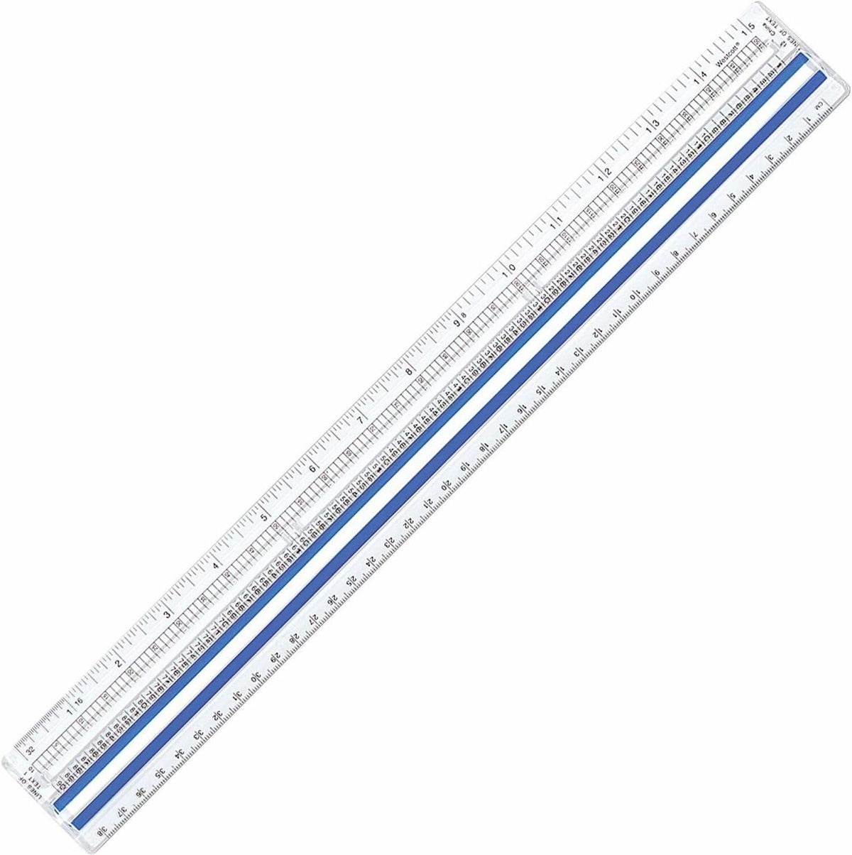 Westcott Data Processing Magnifying Ruler, Center Magnifier for One-Line Reading, Back-to-School, School Supplies, Classroom Supplies, 15-Inch