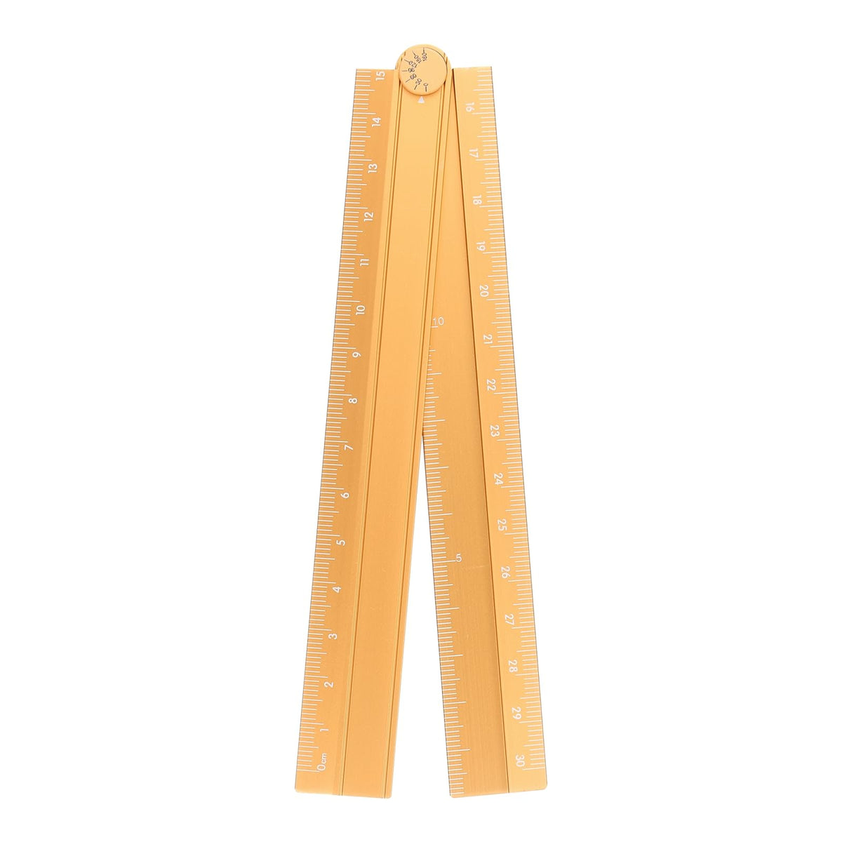 HARFINGTON Folding Straight Ruler 30cm Aluminum Alloy Protractor Khaki