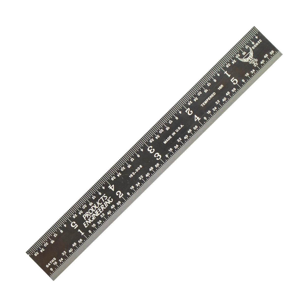 PEC Tools Made in USA 6 Inch Metal Ruler, Scale (1/32",1/64",1/50",1/100")