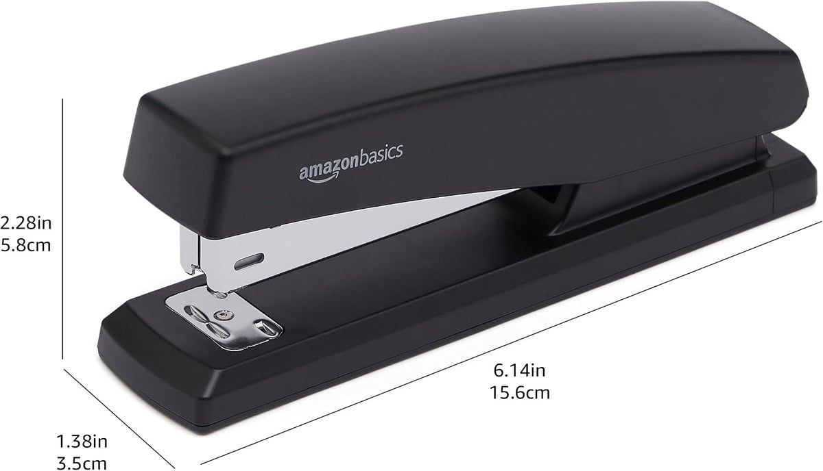 Amazon Basics Stapler Value Pack, 25 Sheet Capacity, Standard, with 3000 Staples and 3 Staple Removers, Black, 3-Pack