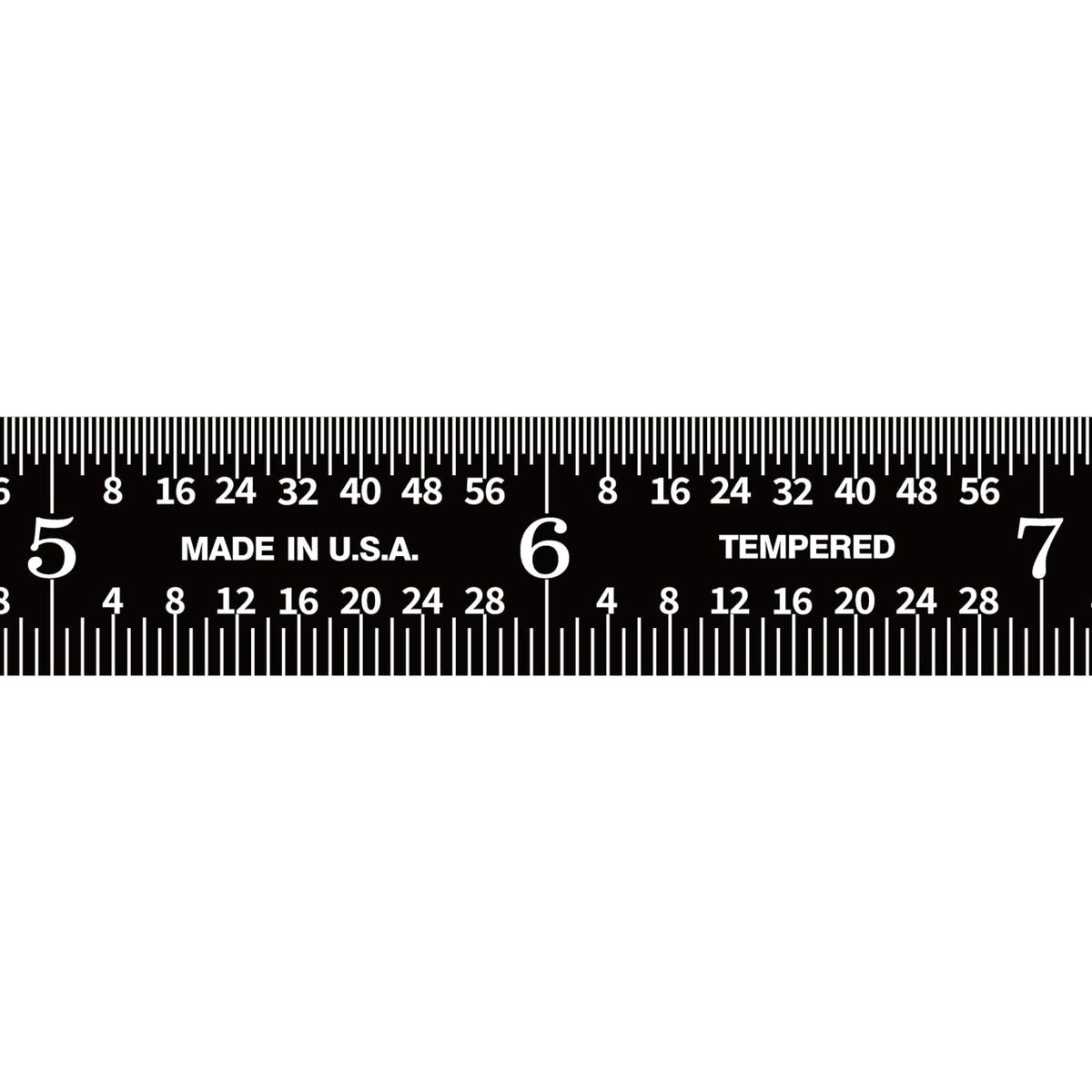 PEC Tools Metal Ruler, 12"/300mm, Made in USA