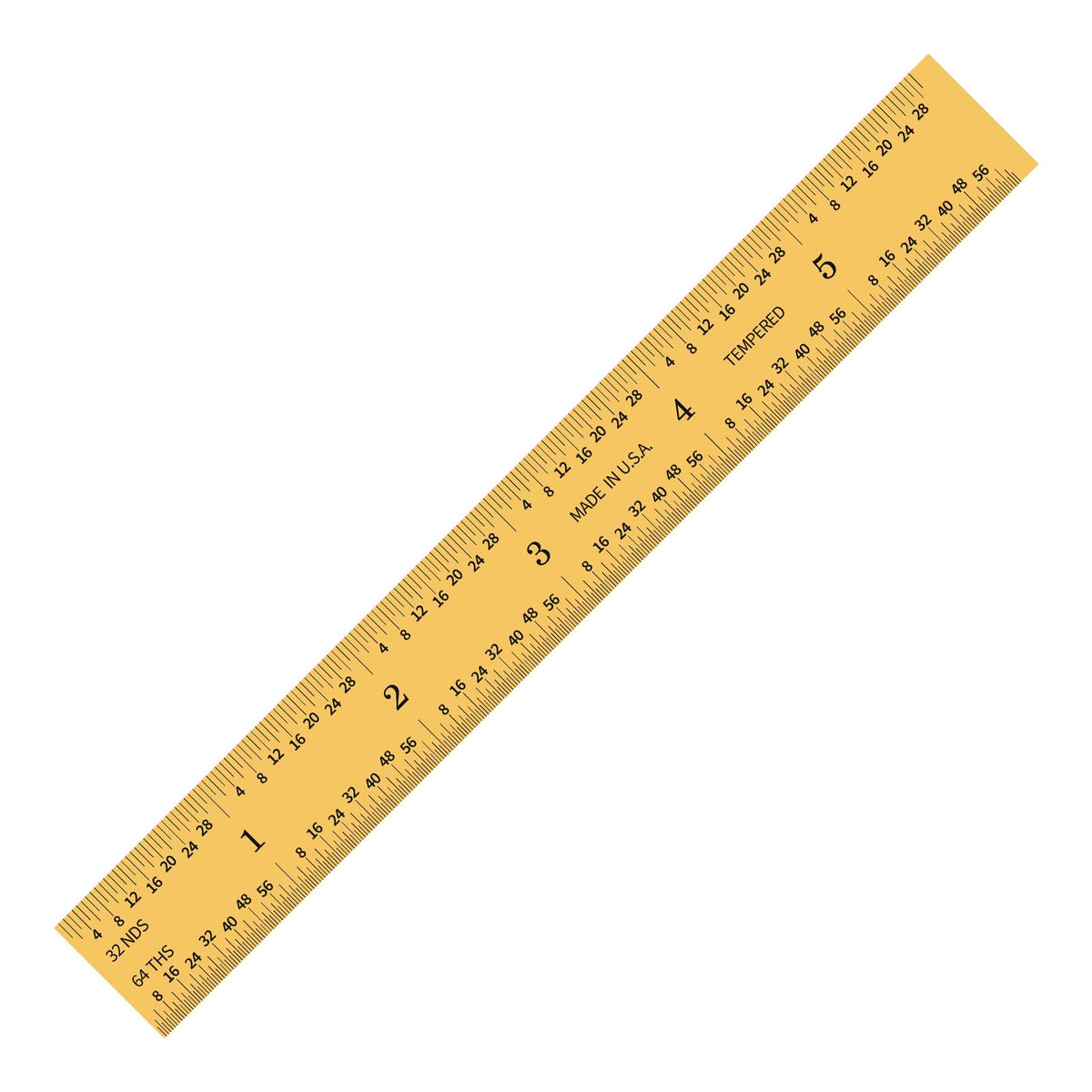 PEC Tools Metal Ruler, 12"/300mm, Made in USA