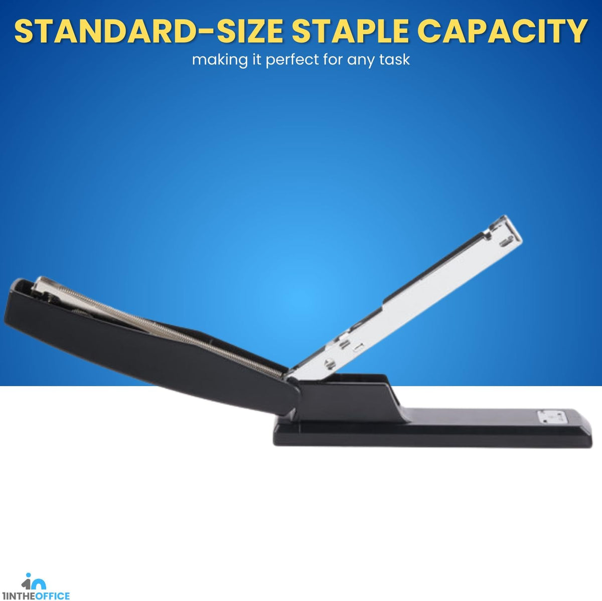 1InTheOffice Office Stapler for Desk, Heavy Duty Desk Stapler, Black, 20 Sheets Capacity,2 Pack