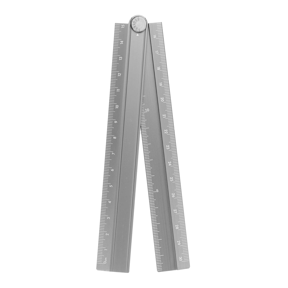 HARFINGTON Folding Straight Ruler 30cm Aluminum Alloy Protractor Khaki