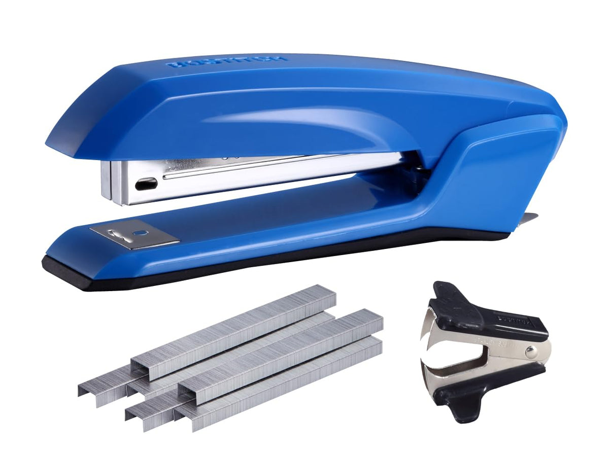 Bostitch Office Ascend 3 in 1 Stapler Integrated Remover & Staple Storage, 420 Staples Included, 20 Sheet Capacity, Lightweight, Pink