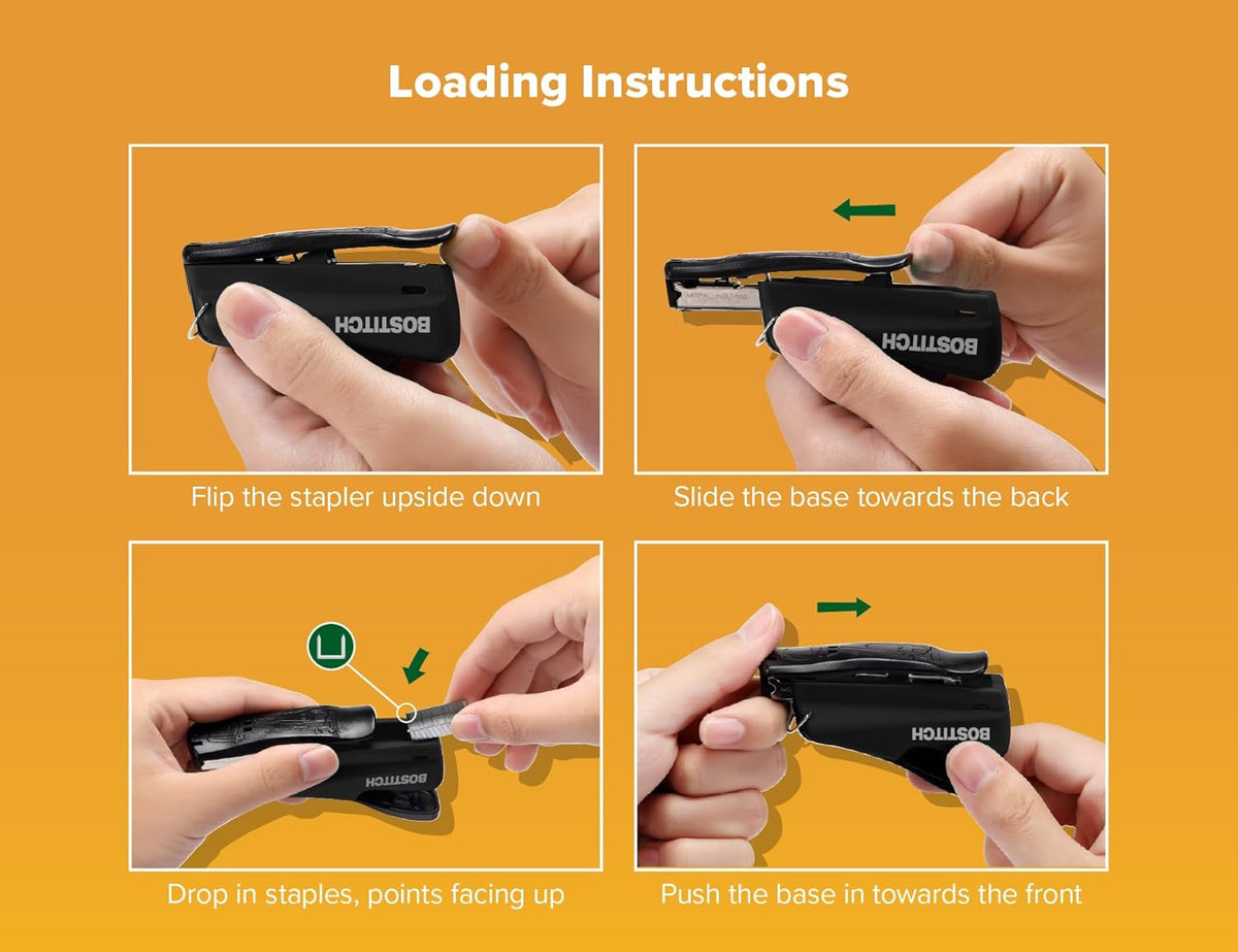 Bostitch Nano Mini Staplers, Black, 2-Pack (1830-2PK)