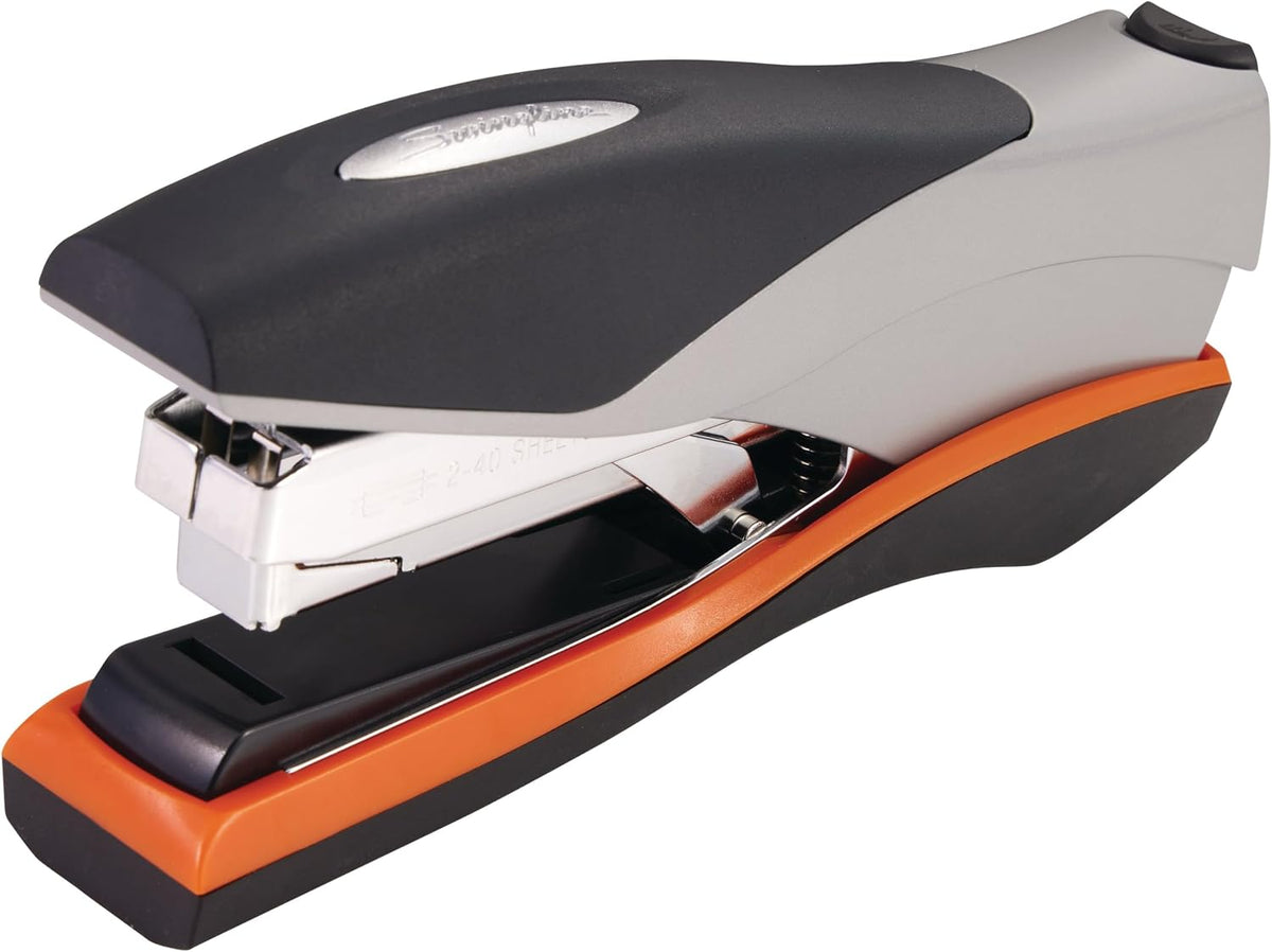 Swingline Stapler, 40 Sheet Capacity, Optima 40, Jam Free, Reduced Effort, Soft Grip, Metal, Orange and Gray (87845)