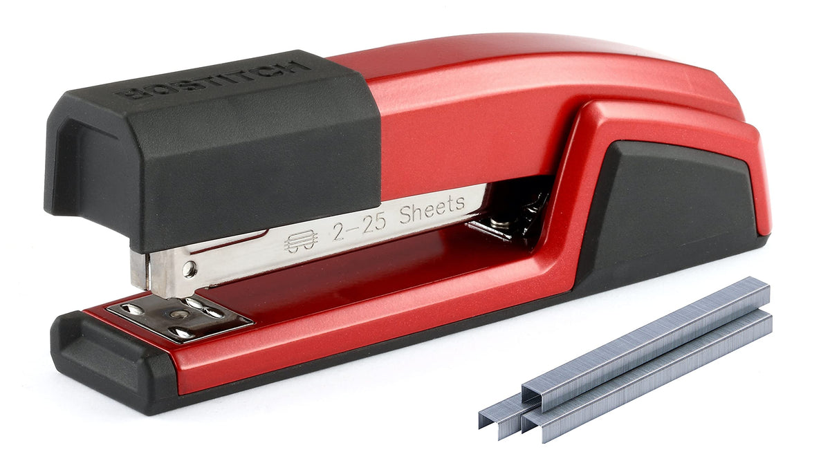 Bostitch Office Epic Metal 3 in 1 Stapler, 25 Sheet Capacity, Includes 210 Staples in Staple Storage Compartment & Integrated Remover,