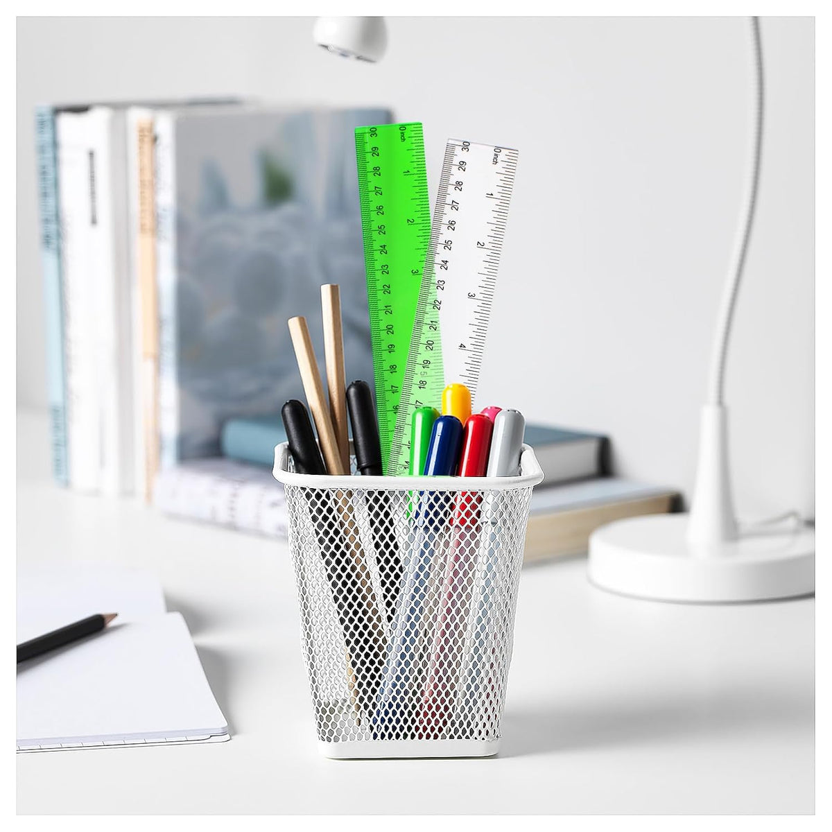 30PCS Clear Ruler Plastic Rulers 12 Inch, with Inches and Metric for School Classroom, Home, or Office (Clear)