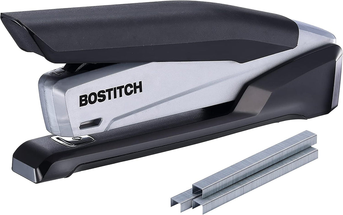 Bostitch Office Executive 3 in 1 Stapler, One Finger, 25 Sheet, Gray