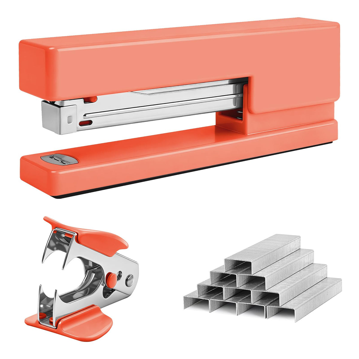 Stapler 25 Sheet Capacity with 830 Staples and Staple Remover, Pink Stapler