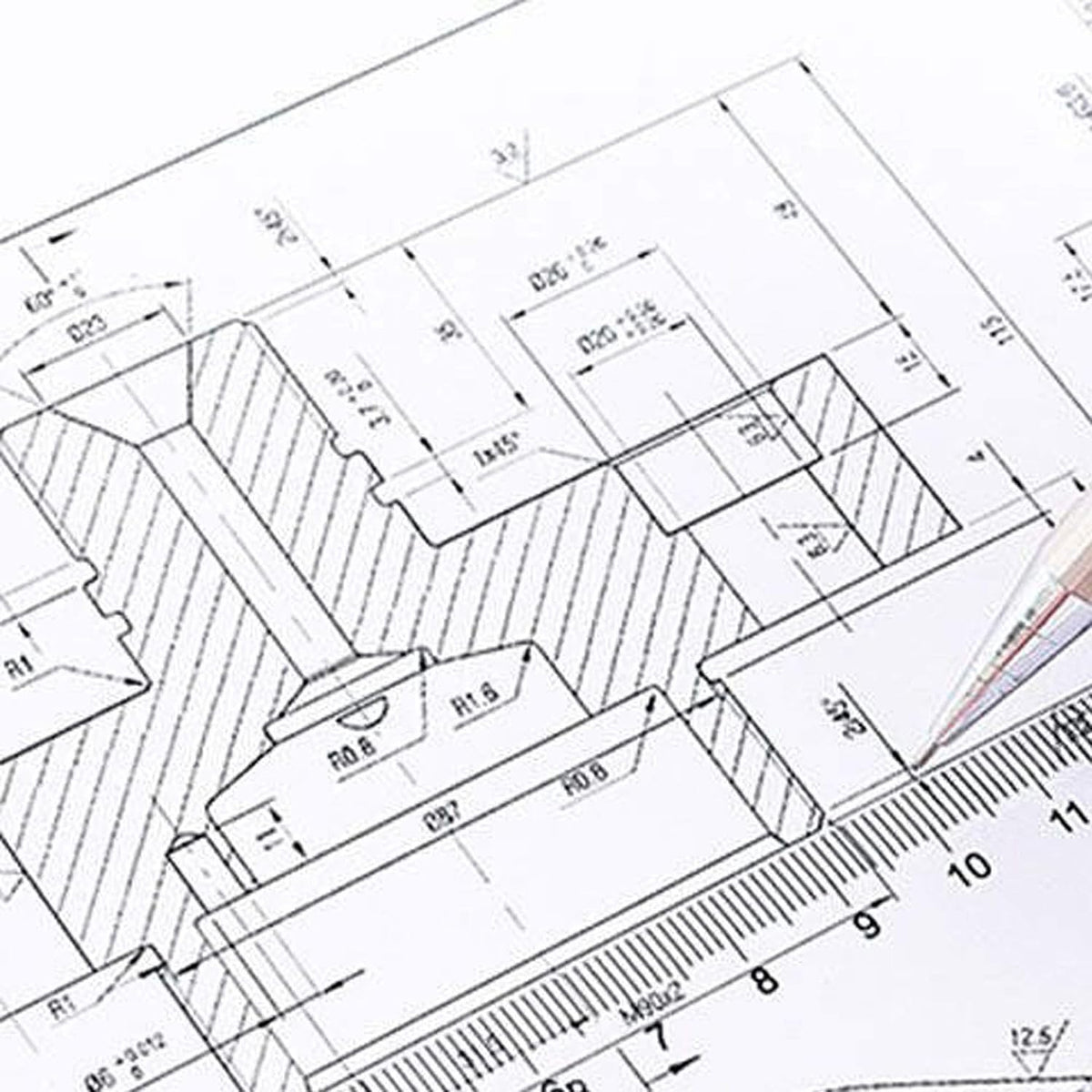 2Pcs Clear Ruler Plastic Rulers Straight Ruler for School 6 Inch 12 Inch