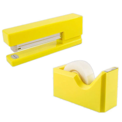 JAM PAPER Office & Desk Sets - 1 Stapler & 1 Tape Dispenser - Gold - 2/Pack