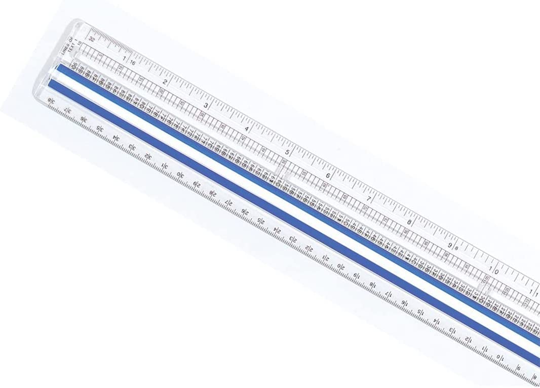 Westcott Data Processing Magnifying Ruler, 2X Magnification, 1/16-Inch & Tenths Scales, Back-to-School, School Supplies, Classroom Supplies, 12-Inch