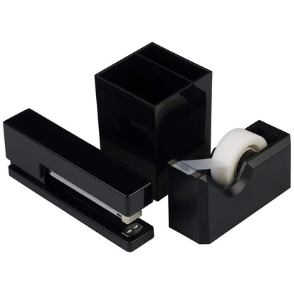 JAM PAPER Office & Desk Sets - 1 Stapler & 1 Tape Dispenser - Gold - 2/Pack