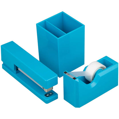 JAM PAPER Office & Desk Sets - 1 Stapler & 1 Tape Dispenser - Gold - 2/Pack
