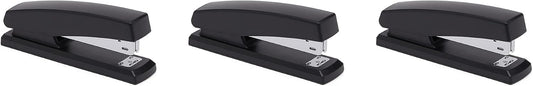 Amazon Basics Stapler Value Pack, 25 Sheet Capacity, Standard, with 3000 Staples and 3 Staple Removers, Black, 3-Pack