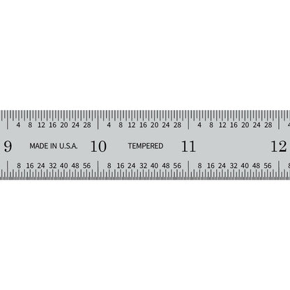 PEC Tools Made in USA 6 Inch Metal Ruler, Scale (1/32",1/64",1/50",1/100")