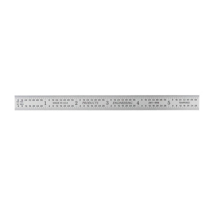 PEC Tools Metal Ruler, 12"/300mm, Made in USA