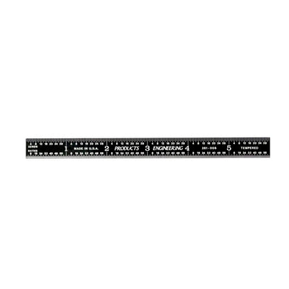 PEC Tools Metal Ruler, 12"/300mm, Made in USA