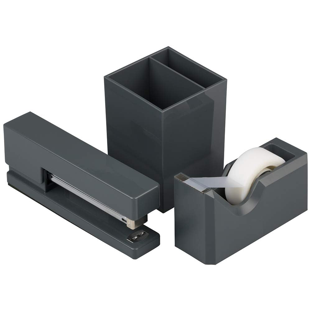 JAM PAPER Office & Desk Sets - 1 Stapler & 1 Tape Dispenser - Gold - 2/Pack