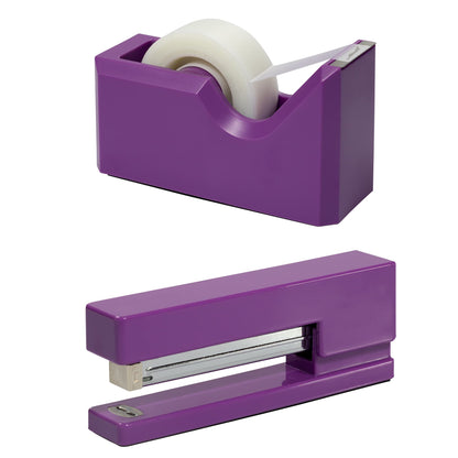 JAM PAPER Office & Desk Sets - 1 Stapler & 1 Tape Dispenser - Gold - 2/Pack