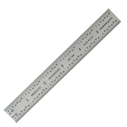 PEC Tools Metal Ruler, 12"/300mm, Made in USA