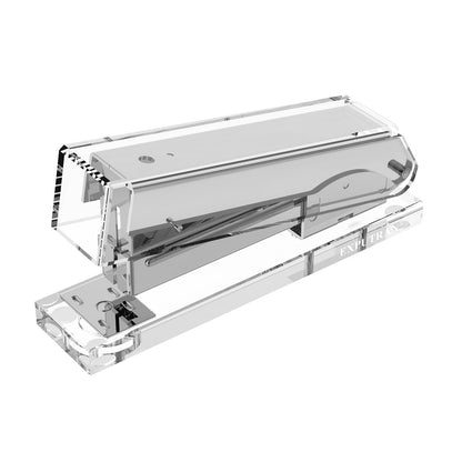 Acrylic Stapler,Clear and Gold-Tone Hardware, Beautiful Desk Accessory for Office Home or School,Takes Standard 24/6 or 26/6 Staples