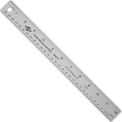 ALVIN Stainless Steel Ruler 24 Inches Model R590-24 Drawing and Design Tool for Students and Professionals, Great for Drafting, Architecture, Engineering, and Art - Stainless Steel Ruler -24 Inches