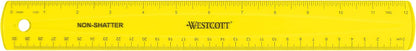Westcott Shatterproof Ruler, Assorted Translucent Colors, 12" (Pack of 3)