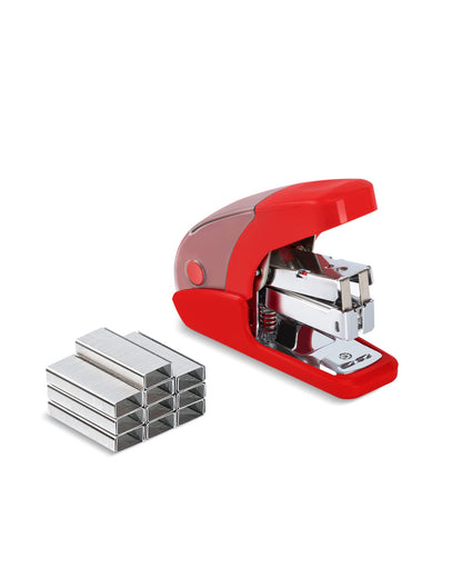 PAPERPAL Effortless Mini Stapler Set, 20 Sheet Capacity, Integrated Remover & Staple Storage, Holds 1/4" Staples, Includes 1000 Staples, Lightweight, Office, School & Daily Use, Dark Blue