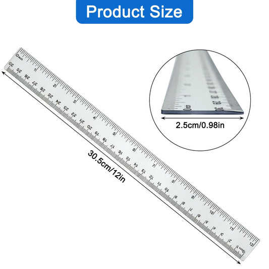 10 Pack Assorted Color Clear Plastic Rulers, 12 Inch/30 cm Transparent Ruler with Inches and Centimeters, Shatterproof Rulers for School Classroom Office Home Supplies