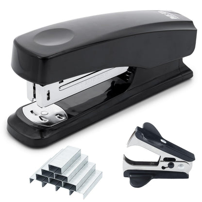 M&G Metal Stapler with 1000 Staples & Remover, 25-Sheet Compact, White
