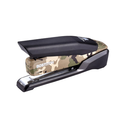 Bostitch Office Executive Metal Desktop Stapler, 3 in 1 Spring Powered Stapler, One Finger, Staple Storage Compartment & Staple Remover, Includes 210 Staples, 28 Sheet Capacity, Black/Gray