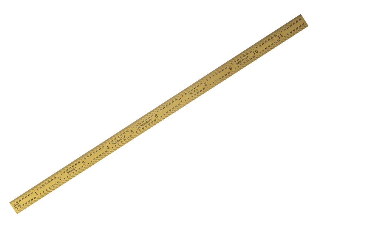 PEC Tools Metal Ruler, 12"/300mm, Made in USA