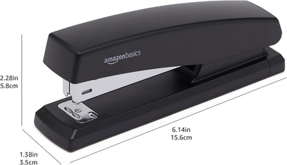 Amazon Basics Stapler Value Pack, 25 Sheet Capacity, Standard, with 3000 Staples and 3 Staple Removers, Black, 3-Pack
