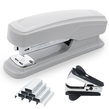 M&G Metal Stapler with 1000 Staples & Remover, 25-Sheet Compact, White