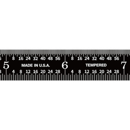 PEC Tools Metal Ruler, 12"/300mm, Made in USA