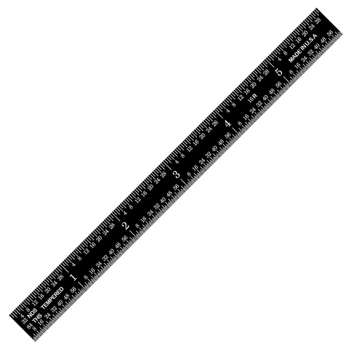 PEC Tools Made in USA 6 Inch Metal Ruler, Scale (1/32",1/64",1/50",1/100")