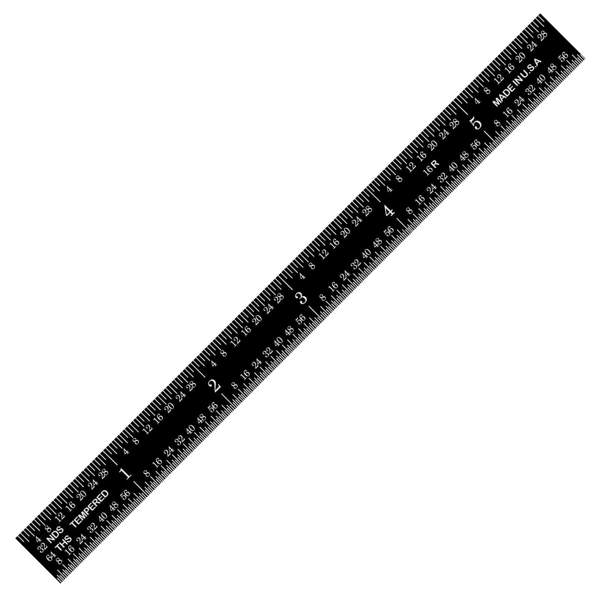 PEC Tools Made in USA 6 Inch Metal Ruler, Scale (1/32",1/64",1/50",1/100")