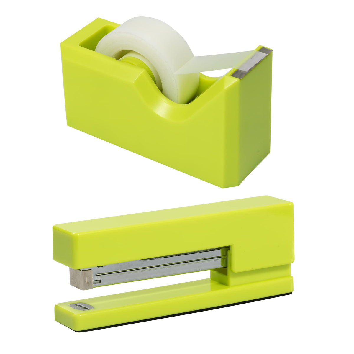 JAM PAPER Office & Desk Sets - 1 Stapler & 1 Tape Dispenser - Gold - 2/Pack