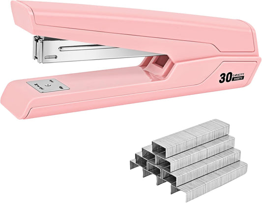 Metal Stapler with 830 Staples,Pink Stapler,Staplers for Desk